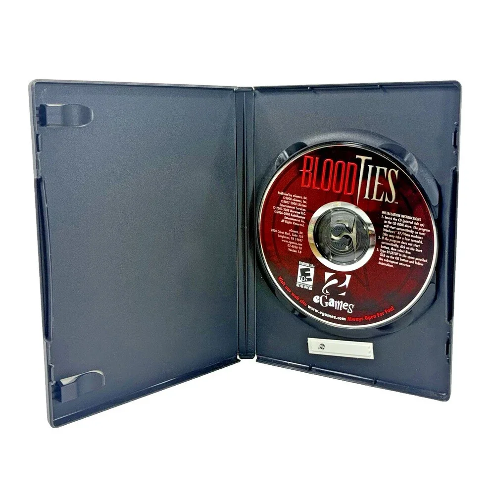 Blood Ties PC CD-ROM Vintage 2000 eGames PC Game Tested